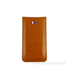 Custom vintage leather textured double waist phone bag